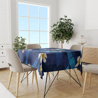 Teal Purple Banana Leaf Hawaii Tablecloth Lau Maia Plumeria Tropical Summer Vibes LT14 - Polynesian Pride