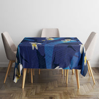 Teal Purple Banana Leaf Hawaii Tablecloth Lau Maia Plumeria Tropical Summer Vibes LT14 - Polynesian Pride