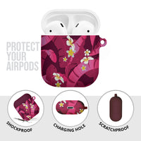 Pink Banana Leaf Hawaii AirPods Case Lau Maia Plumeria Tropical Summer Vibes LT14 - Polynesian Pride