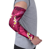 Pink Banana Leaf Hawaii Arm Sleeves Lau Maia Plumeria Tropical Summer Vibes LT14 - Polynesian Pride