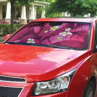 Pink Banana Leaf Hawaii Auto Sun Shade Lau Maia Plumeria Tropical Summer Vibes LT14 - Polynesian Pride