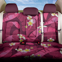 Pink Banana Leaf Hawaii Back Car Seat Cover Lau Maia Plumeria Tropical Summer Vibes LT14 One Size Pink - Polynesian Pride
