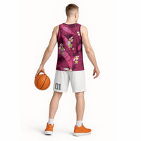 Pink Banana Leaf Hawaii Basketball Jersey Lau Maia Plumeria Tropical Summer Vibes LT14 - Polynesian Pride