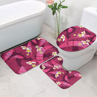 Pink Banana Leaf Hawaii Bathroom Set Lau Maia Plumeria Tropical Summer Vibes LT14 - Polynesian Pride