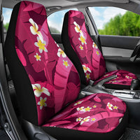 Pink Banana Leaf Hawaii Car Seat Cover Lau Maia Plumeria Tropical Summer Vibes LT14 - Polynesian Pride