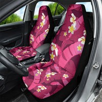 Pink Banana Leaf Hawaii Car Seat Cover Lau Maia Plumeria Tropical Summer Vibes LT14 - Polynesian Pride