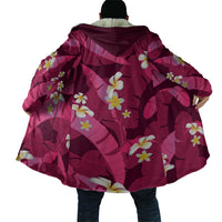 Pink Banana Leaf Hawaii Cloak Lau Maia Plumeria Tropical Summer Vibes LT14 - Polynesian Pride