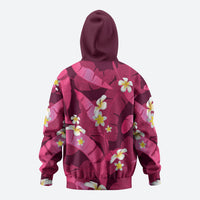 Pink Banana Leaf Hawaii Hoodie Lau Maia Plumeria Tropical Summer Vibes LT14 - Polynesian Pride