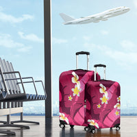 Pink Banana Leaf Hawaii Luggage Cover Lau Maia Plumeria Tropical Summer Vibes LT14 - Polynesian Pride