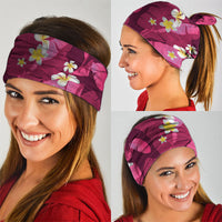 Pink Banana Leaf Hawaii Neck Gaiter Lau Maia Plumeria Tropical Summer Vibes LT14 - Polynesian Pride