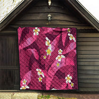 Pink Banana Leaf Hawaii Quilt Lau Maia Plumeria Tropical Summer Vibes LT14 - Polynesian Pride