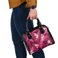 Pink Banana Leaf Hawaii Shoulder Handbag Lau Maia Plumeria Tropical Summer Vibes LT14 - Polynesian Pride