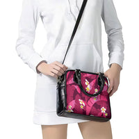 Pink Banana Leaf Hawaii Shoulder Handbag Lau Maia Plumeria Tropical Summer Vibes LT14 - Polynesian Pride