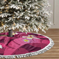 Pink Banana Leaf Hawaii Tree Skirt Lau Maia Plumeria Tropical Summer Vibes