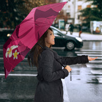 Pink Banana Leaf Hawaii Umbrella Lau Maia Plumeria Tropical Summer Vibes LT14 - Polynesian Pride