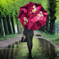 Pink Banana Leaf Hawaii Umbrella Lau Maia Plumeria Tropical Summer Vibes LT14 - Polynesian Pride