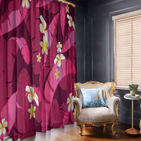 Pink Banana Leaf Hawaii Window Curtain Lau Maia Plumeria Tropical Summer Vibes LT14 - Polynesian Pride