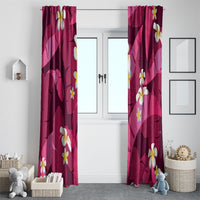 Pink Banana Leaf Hawaii Window Curtain Lau Maia Plumeria Tropical Summer Vibes LT14 - Polynesian Pride