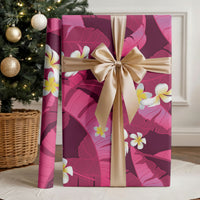 Pink Banana Leaf Hawaii Wrapping Paper Lau Maia Plumeria Tropical Summer Vibes LT14 - Polynesian Pride