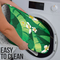 Green Banana Leaf Hawaii Bathroom Set Lau Maia Plumeria Tropical Summer Vibes LT14 - Polynesian Pride