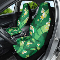 Green Banana Leaf Hawaii Car Seat Cover Lau Maia Plumeria Tropical Summer Vibes LT14 - Polynesian Pride