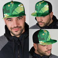 Green Banana Leaf Hawaii Mesh Trucker Cap Lau Maia Plumeria Tropical Summer Vibes LT14 - Polynesian Pride