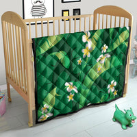 Green Banana Leaf Hawaii Quilt Lau Maia Plumeria Tropical Summer Vibes LT14 - Polynesian Pride