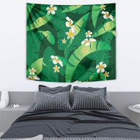 Green Banana Leaf Hawaii Tapestry Lau Maia Plumeria Tropical Summer Vibes LT14 - Polynesian Pride