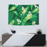 Green Banana Leaf Hawaii Tapestry Lau Maia Plumeria Tropical Summer Vibes LT14 - Polynesian Pride