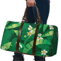 Green Banana Leaf Hawaii Travel Bag Lau Maia Plumeria Tropical Summer Vibes LT14 - Polynesian Pride