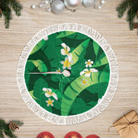 Green Banana Leaf Hawaii Tree Skirt Lau Maia Plumeria Tropical Summer Vibes