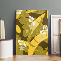 Yellow Banana Leaf Hawaii Canvas Wall Art Lau Maia Plumeria Tropical Summer Vibes LT14 - Polynesian Pride