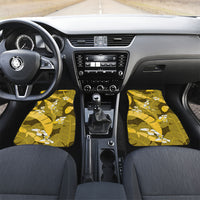 Yellow Banana Leaf Hawaii Car Mats Lau Maia Plumeria Tropical Summer Vibes LT14 Set 2pcs - Front Yellow - Polynesian Pride