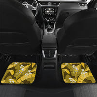 Yellow Banana Leaf Hawaii Car Mats Lau Maia Plumeria Tropical Summer Vibes LT14 Set 2pcs - Back Yellow - Polynesian Pride