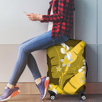 Yellow Banana Leaf Hawaii Luggage Cover Lau Maia Plumeria Tropical Summer Vibes LT14 - Polynesian Pride