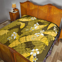 Yellow Banana Leaf Hawaii Quilt Lau Maia Plumeria Tropical Summer Vibes LT14 - Polynesian Pride