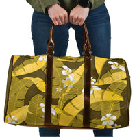 Yellow Banana Leaf Hawaii Travel Bag Lau Maia Plumeria Tropical Summer Vibes LT14 Yellow - Polynesian Pride