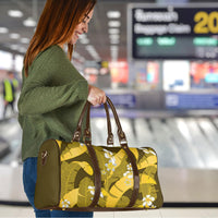 Yellow Banana Leaf Hawaii Travel Bag Lau Maia Plumeria Tropical Summer Vibes LT14 - Polynesian Pride