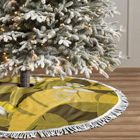 Yellow Banana Leaf Hawaii Tree Skirt Lau Maia Plumeria Tropical Summer Vibes