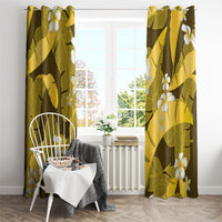 Yellow Banana Leaf Hawaii Window Curtain Lau Maia Plumeria Tropical Summer Vibes LT14 - Polynesian Pride