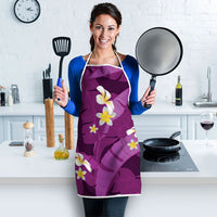 Purple Banana Leaf Hawaii Apron Lau Maia Plumeria Tropical Summer Vibes LT14 - Polynesian Pride