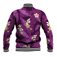 Purple Banana Leaf Hawaii Baseball Jacket Lau Maia Plumeria Tropical Summer Vibes LT14 - Polynesian Pride