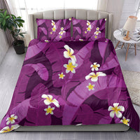 Purple Banana Leaf Hawaii Bedding Set Lau Maia Plumeria Tropical Summer Vibes LT14 - Polynesian Pride