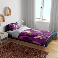 Purple Banana Leaf Hawaii Bedding Set Lau Maia Plumeria Tropical Summer Vibes LT14 - Polynesian Pride