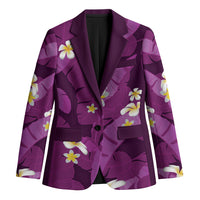 Purple Banana Leaf Hawaii Blazer Lau Maia Plumeria Tropical Summer Vibes LT14 Unisex Purple - Polynesian Pride