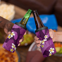 Purple Banana Leaf Hawaii 4 in 1 Can Cooler Tumbler Lau Maia Plumeria Tropical Summer Vibes LT14 - Polynesian Pride