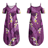 Purple Banana Leaf Hawaii Couples Matching Summer Maxi Dress and Long Sleeve Button Shirt Lau Maia Plumeria Tropical Summer Vibes LT14 - Polynesian Pride