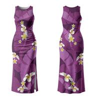 Purple Banana Leaf Hawaii Couples Matching Tank Maxi Dress and Long Sleeve Button Shirt Lau Maia Plumeria Tropical Summer Vibes LT14 - Polynesian Pride