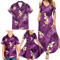 Purple Banana Leaf Hawaii Family Matching Summer Maxi Dress and Hawaiian Shirt Lau Maia Plumeria Tropical Summer Vibes LT14 - Polynesian Pride