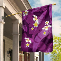Purple Banana Leaf Hawaii Garden Flag Lau Maia Plumeria Tropical Summer Vibes LT14 House Flag Purple - Polynesian Pride